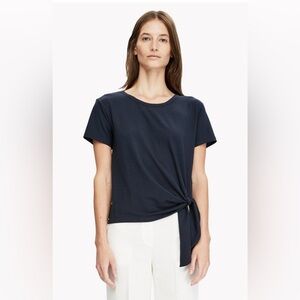 THEORY Tie-Waist Tee in Navy Women’s Sz Small